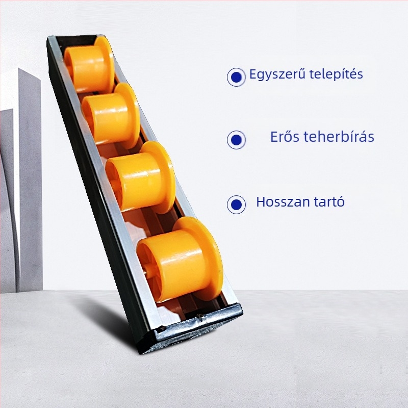 Alumínium-ötvözet sín rozsdamentes acél éllel – megerősített raktári polcokhoz