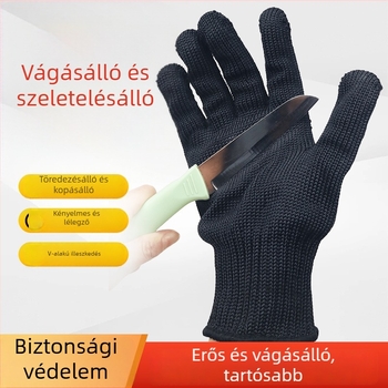 Vágásbiztos kesztyűk, poliészterből, mechanikai megmunkálásra, autókarbantartásra és logisztikára