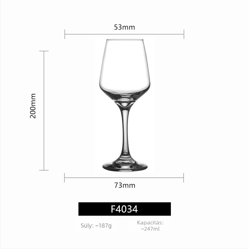 Libbey magas boros pohár, üveg, 301–400 ml
