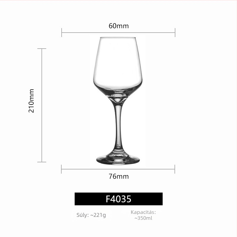 Libbey magas boros pohár, üveg, 301–400 ml
