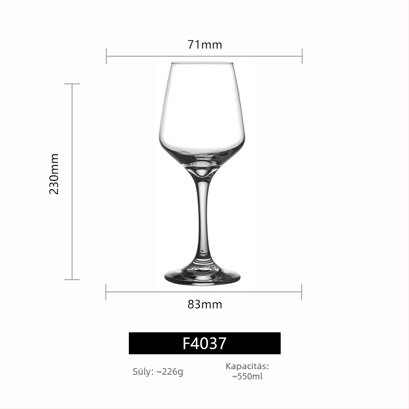 Libbey magas boros pohár, üveg, 301–400 ml