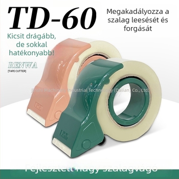 Kézi szalagvágó és tömítési eszköz TD-60P/TD-60G/TD-60BL – műanyag kivitel, márka And renwa, tömeg 110 g