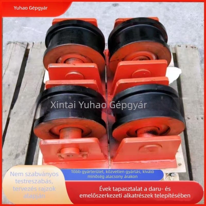 Öntött acél görgők darukhoz — Görgők mozgáshoz daruknál, Kiegészítő daruk, Egyoldalú görgők