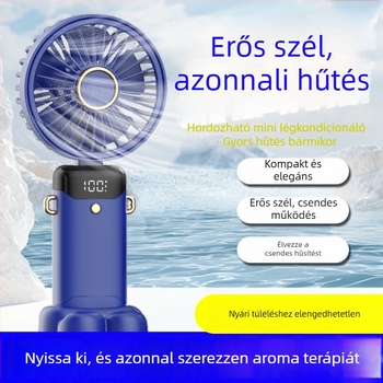 Kézi ventilátor, PP anyagú, csendes működés, diákoknak, utazáshoz, irodába, kollégiumba, üzleti utakhoz