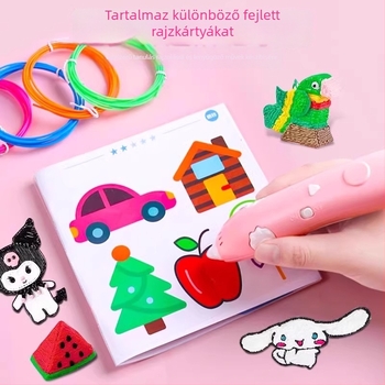Gyerekeknek szánt alacsony hőmérsékletű 3D nyomtató toll ecsetes véggel