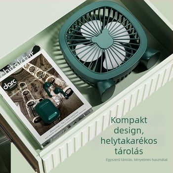 Új USB asztali ventilátor, hordozható kompakt ventilátor kollégiumokhoz