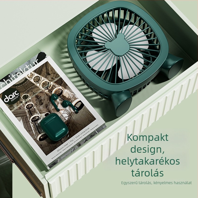 Új USB asztali ventilátor, hordozható kompakt ventilátor kollégiumokhoz