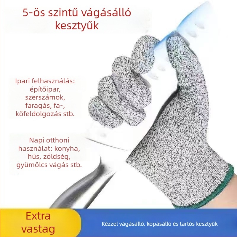 Nylonból készült vágásálló kesztyűk építkezésre és otthoni használatra – vágásálló munkavédelmi kesztyűk