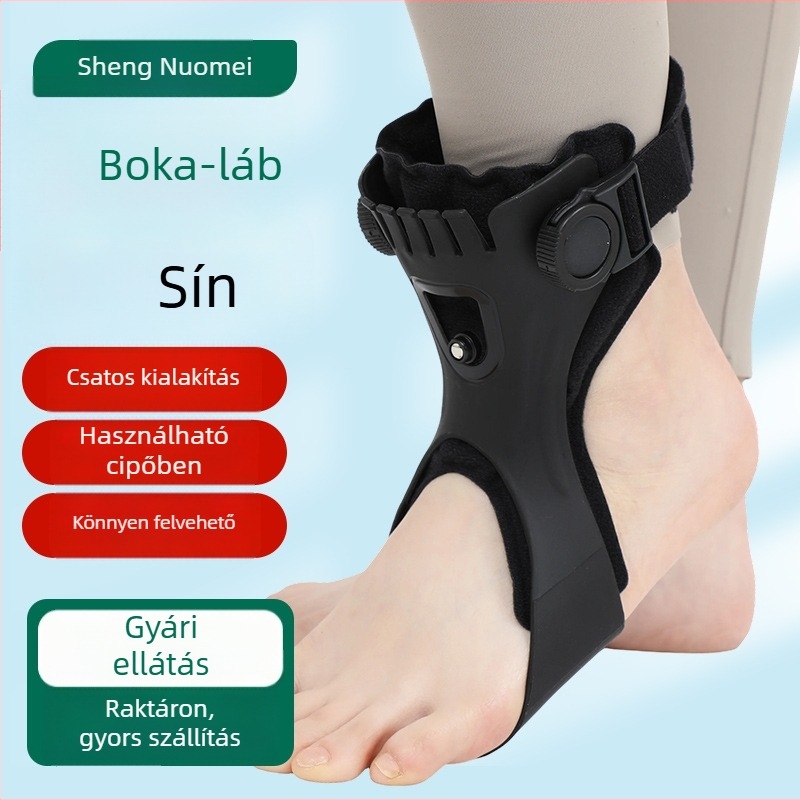 Lábtalp esését korrigáló készülék, boka stabilizáló ortézis, tréner a láb invertálásának/eversionjének korrekciójára, talpfaszcia rehabilitációs támasz