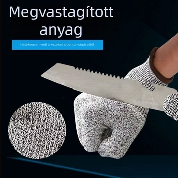 Eldobható vágásbiztos kesztyűk, 5. szint, csúszásmentes, kopásálló, száraz munkához