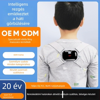 Intelligens rezgéssel működő testtartás-korrekciós öv gyermekeknek és tiniknek, légáteresztő hátsó támasz, modell 8815