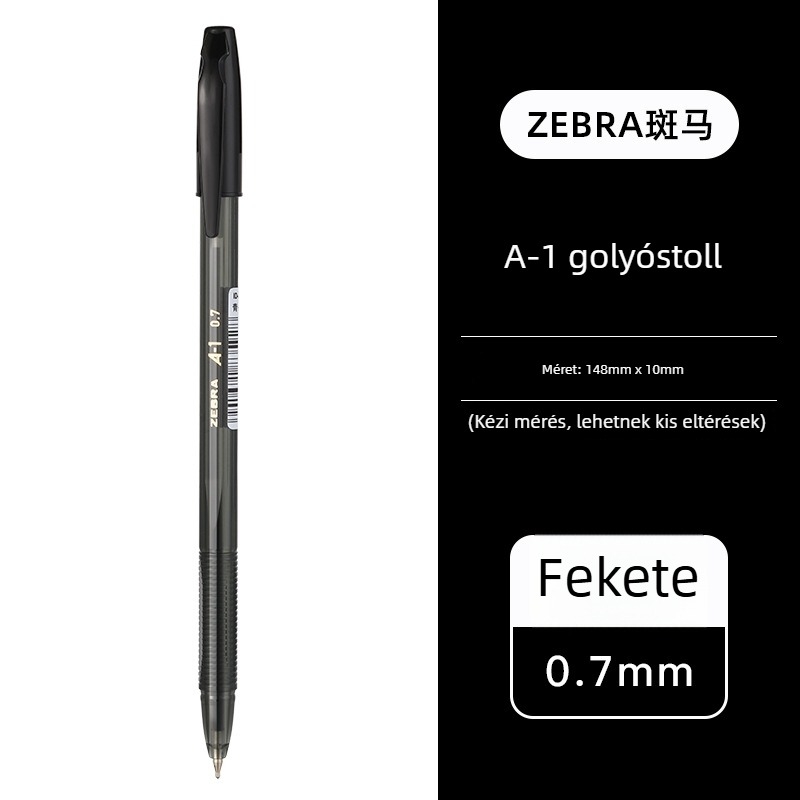 Zebra A200/A100 golyóstoll, 0.7 mm, nyomógombos, diákok számára