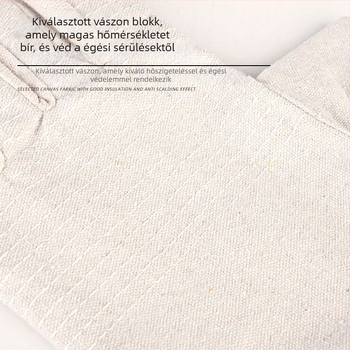 Vászon hegesztő kesztyűk, megerősített dupla réteg, 24 varrósor, páncél szövet, hőszigetelés