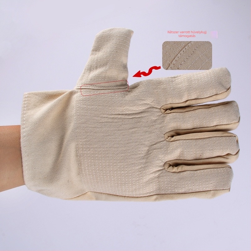Hegesztő védőkesztyűk - vászon, háromrétegben megerősített, Zheng san fan