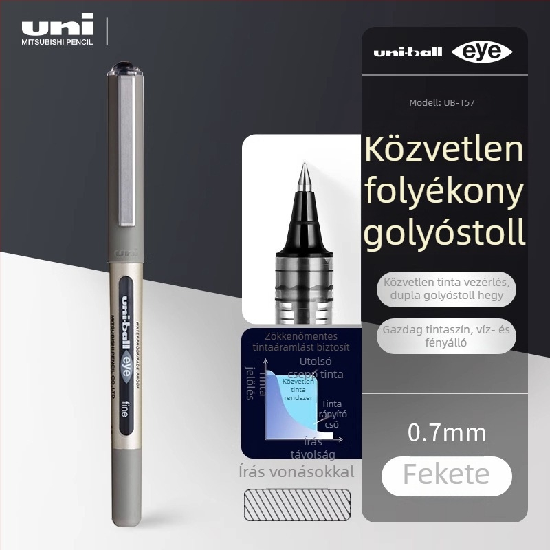 UB-157 rollerball toll, műanyag ház, folyékony tinta, Uni Mitsubishi sorozat