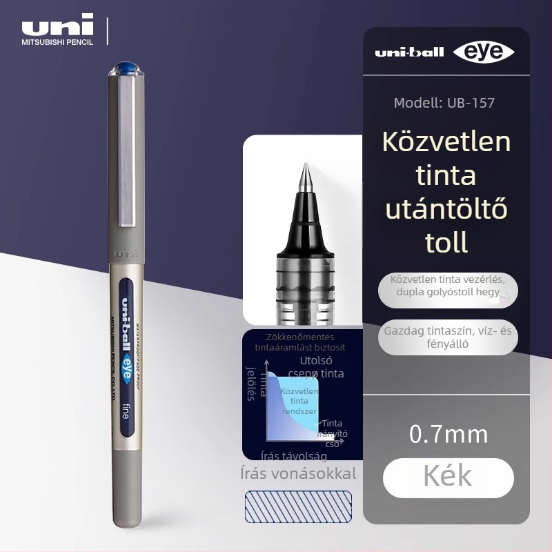 UB-157 rollerball toll, műanyag ház, folyékony tinta, Uni Mitsubishi sorozat