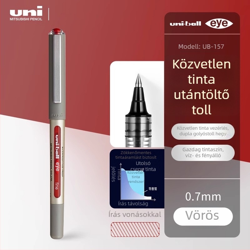 UB-157 rollerball toll, műanyag ház, folyékony tinta, Uni Mitsubishi sorozat