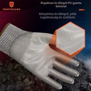 Nylonból készült vágásálló kesztyű munkahelyi használatra, kopásálló és tartós