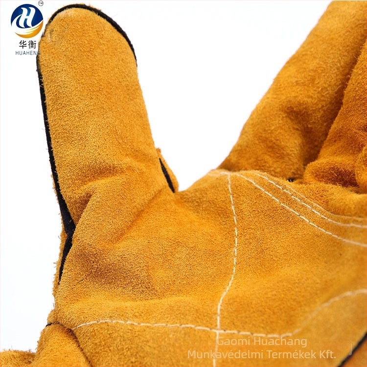 Hegesztő kesztyűk, marhabőrből, elektromos hegesztéshez, Hualan