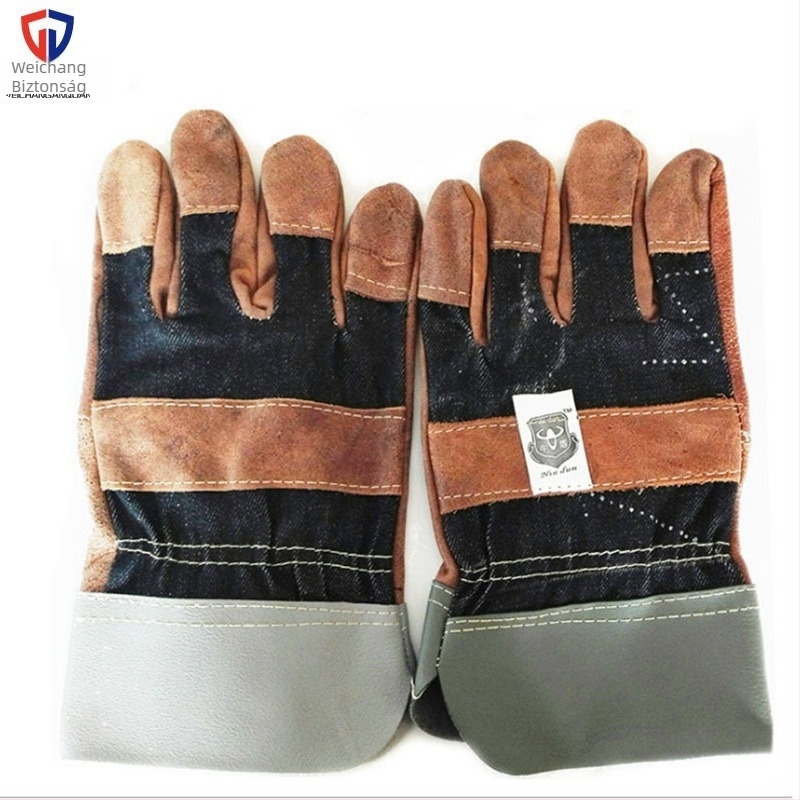 Ox Shield marhabőrből készült hegesztő kesztyűk, első réteg, rövid, ipari és mezőgazdasági felhasználásra, kopásálló, csúszásmentes