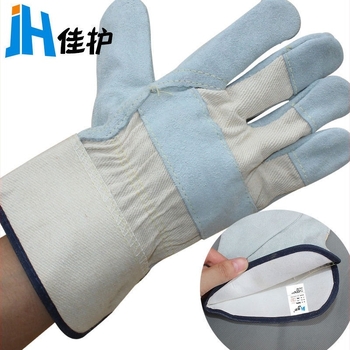 Rövid marhabőrből készült hegesztő kesztyűk, hőszigetelő