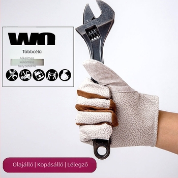 Munkás kesztyűk csúszásmentes, kopásálló, olajálló (Légáteresztő; Hőálló; Súly: 60 g)