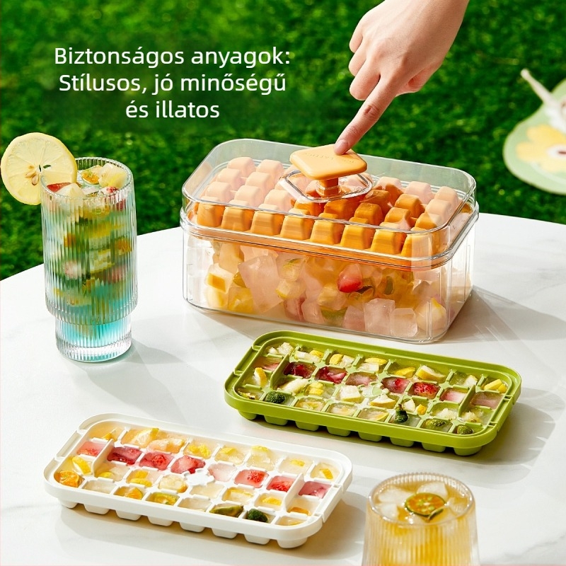 Négyzet alakú jégkocka forma – PP műanyag, könnyű kiemelés, testreszabási lehetőség
