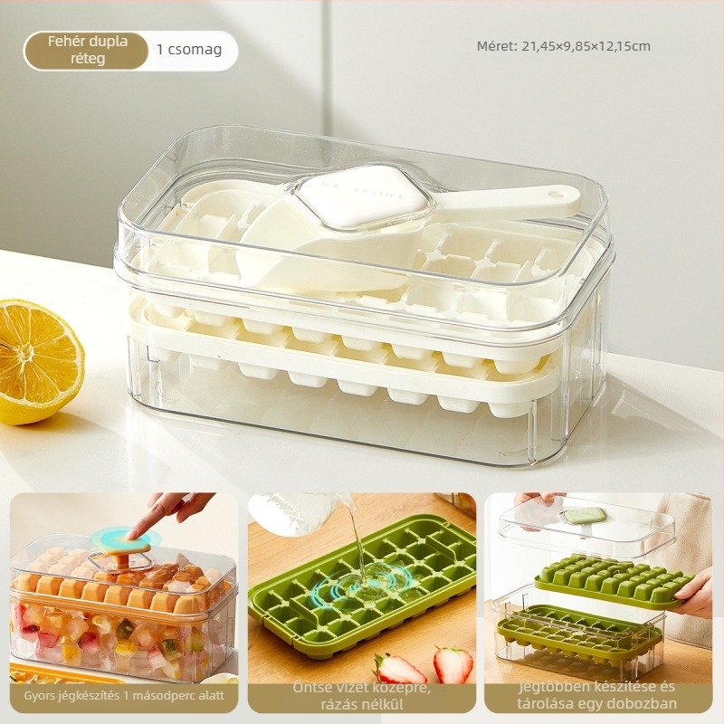 Négyzet alakú jégkocka forma – PP műanyag, könnyű kiemelés, testreszabási lehetőség