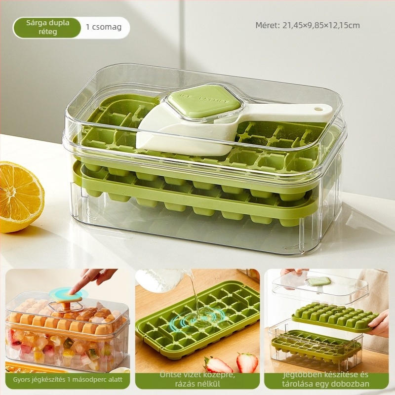 Négyzet alakú jégkocka forma – PP műanyag, könnyű kiemelés, testreszabási lehetőség