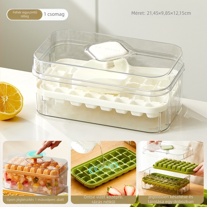 Négyzet alakú jégkocka forma – PP műanyag, könnyű kiemelés, testreszabási lehetőség