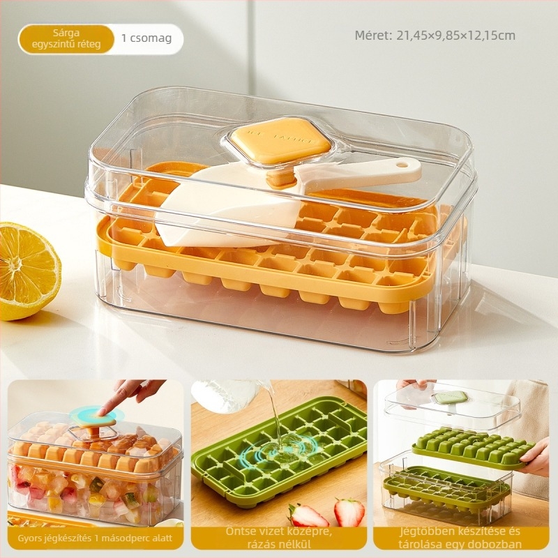 Négyzet alakú jégkocka forma – PP műanyag, könnyű kiemelés, testreszabási lehetőség