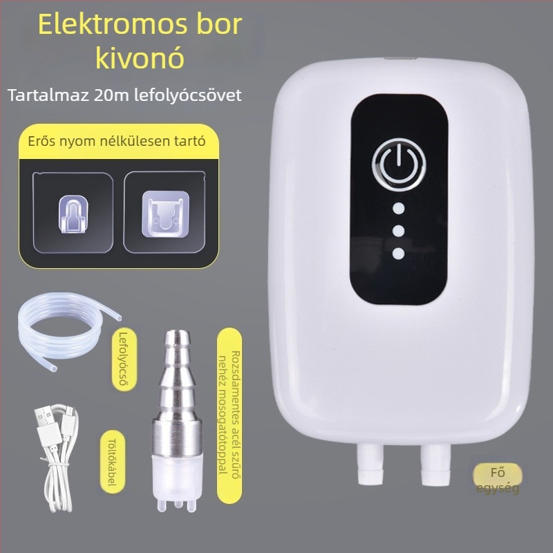 Elektromos borkivonó pumpa szűrővel és elválasztóval, kompakt automata készülék