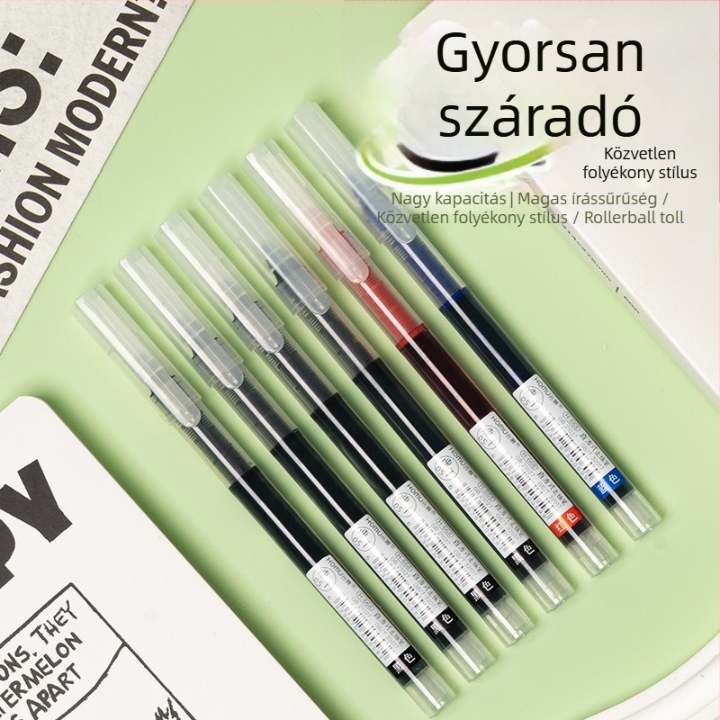 Iroda toll 0,5 mm tűhegyes vég, rozsdamentes acél hegy, műanyag test, kupak