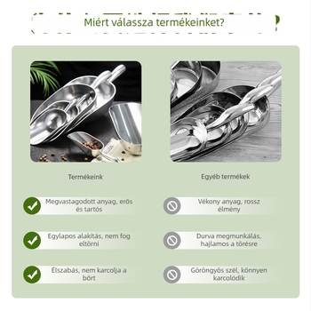 Alumíniumötvözetből készült jégkanál rozsdamentes acél fogantyúval – jégkészítőkhöz, élelmiszer- és bár koktélokhoz