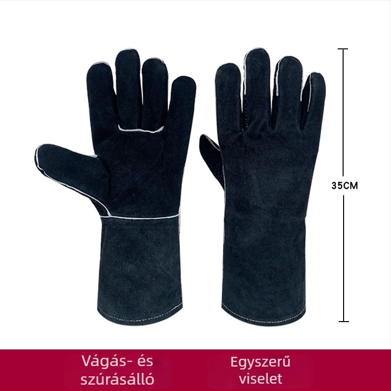 Tehénbőr hegesztő kesztyűk, hegesztéshez, kód 0032