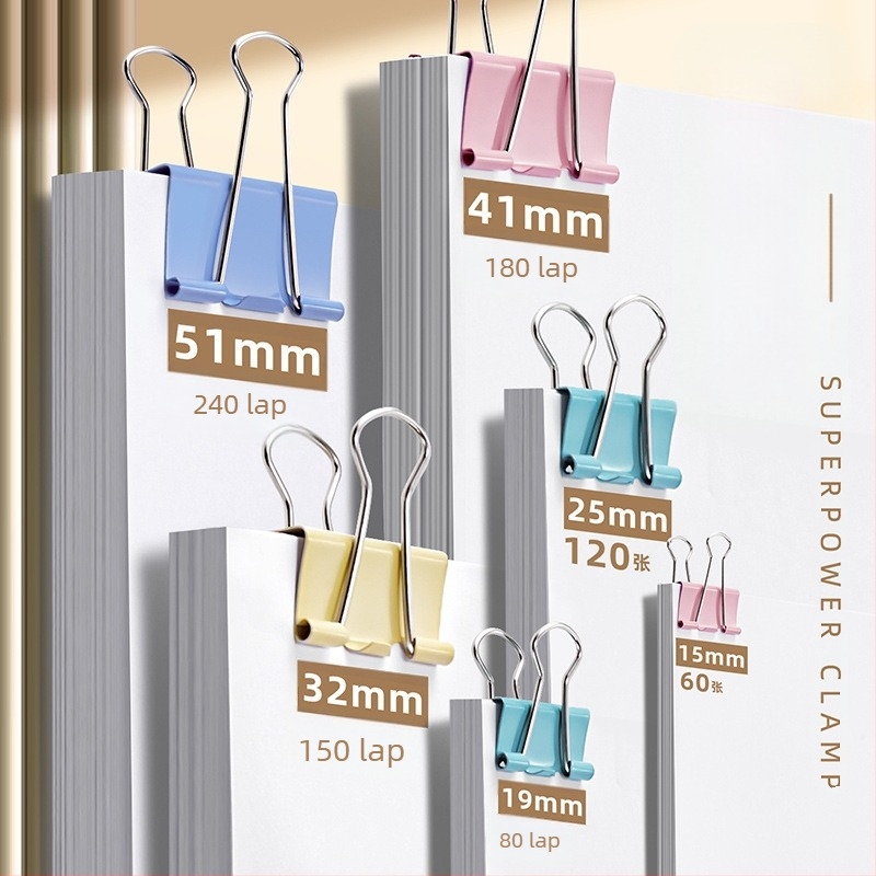 Fém dokumentumclip – többfunkciós irodai clip dokumentumokra és mappákra (Brand: Xudele; Material: Metal; Product Type: Binder clip)