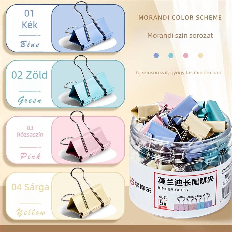 Fém dokumentumclip – többfunkciós irodai clip dokumentumokra és mappákra (Brand: Xudele; Material: Metal; Product Type: Binder clip)
