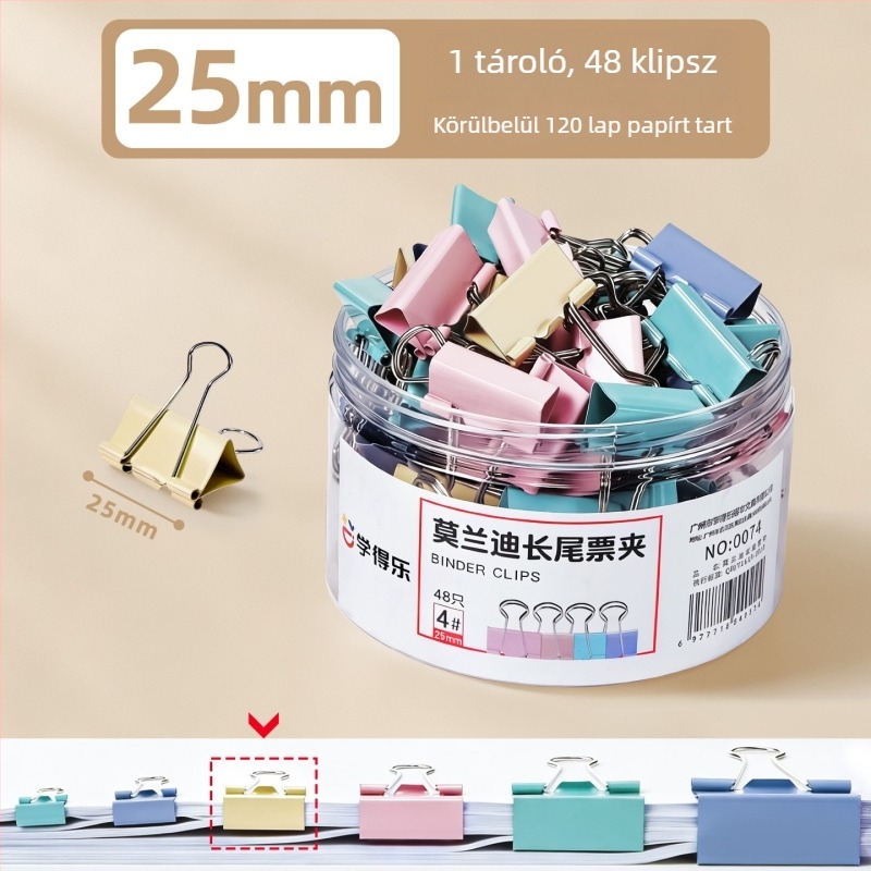 Fém dokumentumclip – többfunkciós irodai clip dokumentumokra és mappákra (Brand: Xudele; Material: Metal; Product Type: Binder clip)