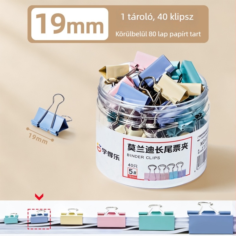 Fém dokumentumclip – többfunkciós irodai clip dokumentumokra és mappákra (Brand: Xudele; Material: Metal; Product Type: Binder clip)