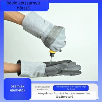 Hegesztő kesztyű műbőrből – kopásálló, vastított kivitel hegesztéshez; Márka Tianzhi Ze; Anyag: műbőr; Alkalmazás: hegesztés.