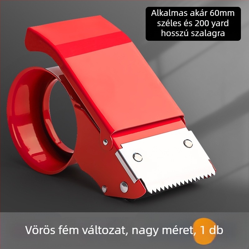 Deli dobozlezáró szalaggép, kézi csomagoló, ABS/metál, modell 80080180280382382453250, szalag szélesség legfeljebb 60 mm