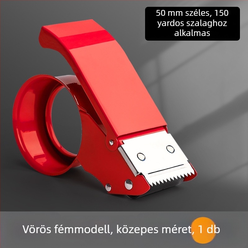 Deli dobozlezáró szalaggép, kézi csomagoló, ABS/metál, modell 80080180280382382453250, szalag szélesség legfeljebb 60 mm