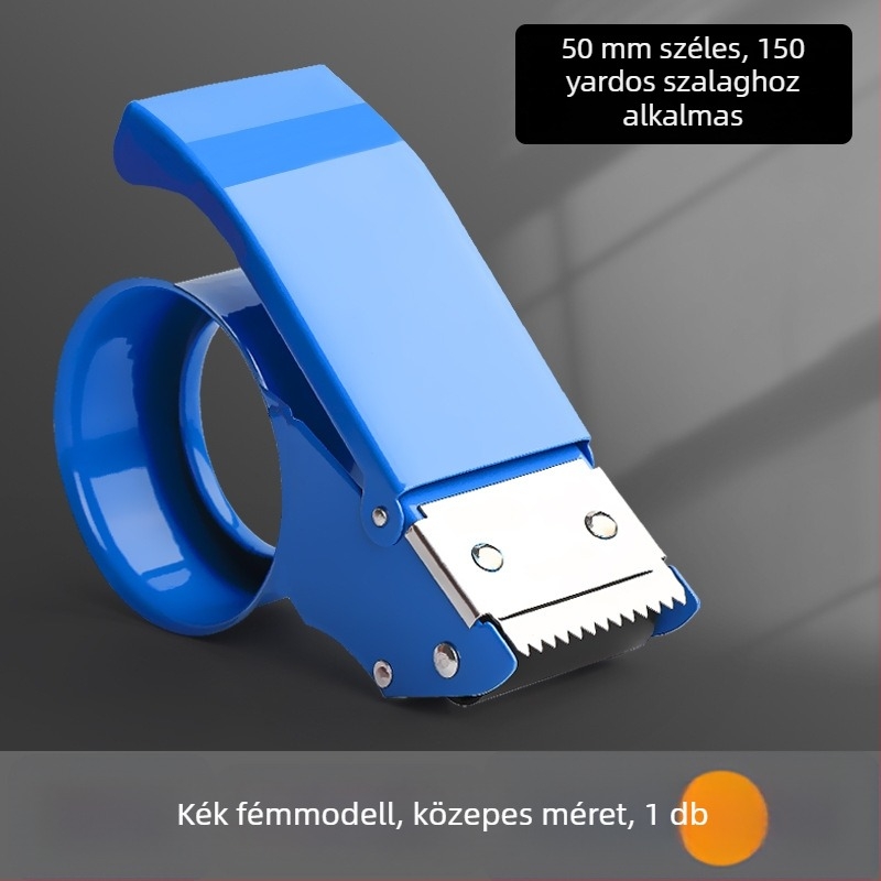 Deli dobozlezáró szalaggép, kézi csomagoló, ABS/metál, modell 80080180280382382453250, szalag szélesség legfeljebb 60 mm