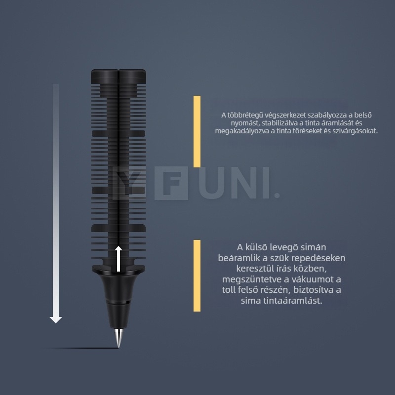 Ub-157 rollerball toll, folyékony tinta, vízálló tinta, rozsdamentes acél hegye, műanyag test