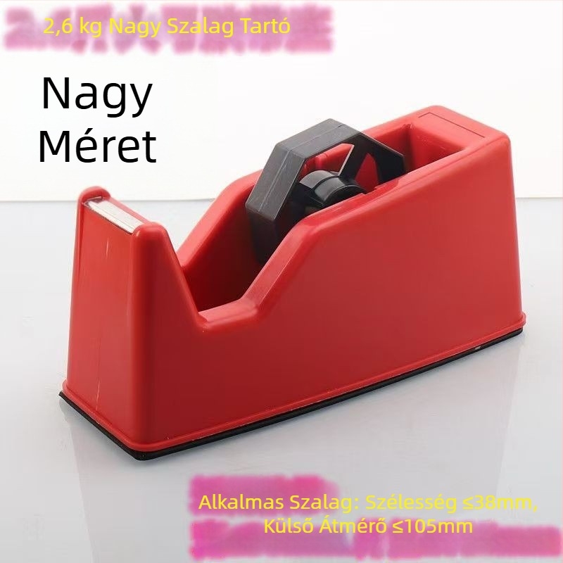 Átlátszó ragasztószalag-adagoló és tartó, PP anyagú, irodai használatra, tengelyátmérő 1.2–1.8 cm, szalag szélessége max. 28 mm