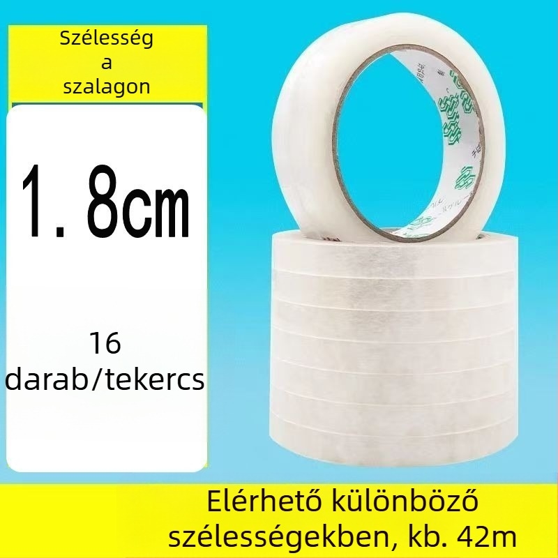 Átlátszó ragasztószalag-adagoló és tartó, PP anyagú, irodai használatra, tengelyátmérő 1.2–1.8 cm, szalag szélessége max. 28 mm