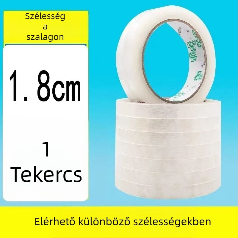 Átlátszó ragasztószalag-adagoló és tartó, PP anyagú, irodai használatra, tengelyátmérő 1.2–1.8 cm, szalag szélessége max. 28 mm