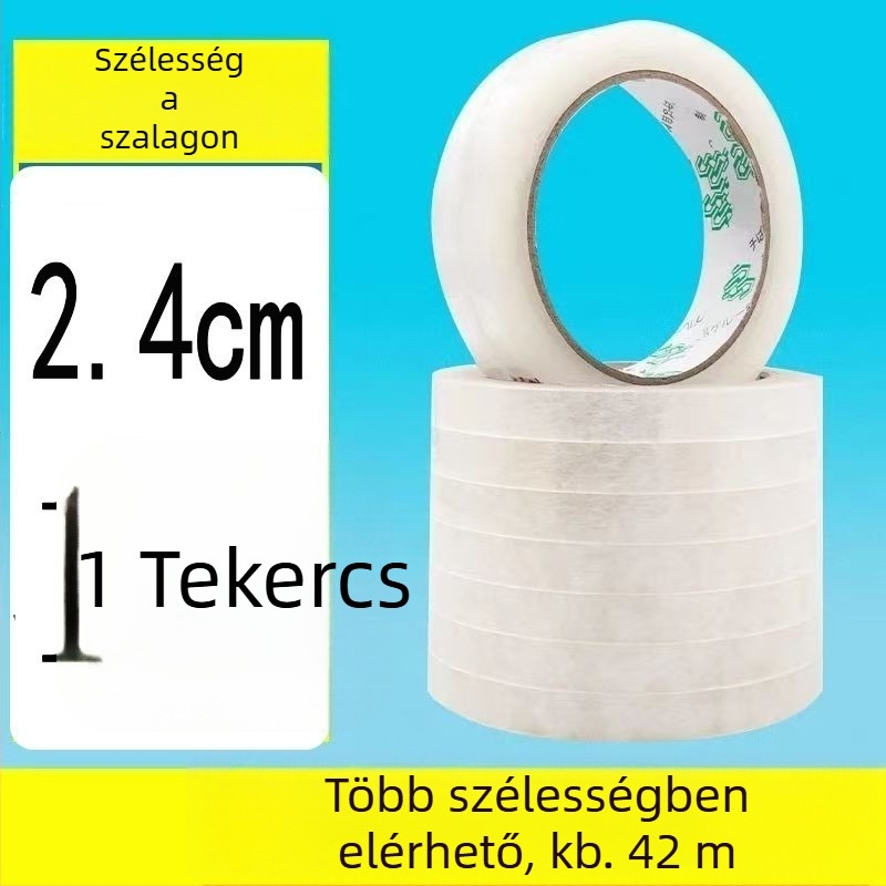 Átlátszó ragasztószalag-adagoló és tartó, PP anyagú, irodai használatra, tengelyátmérő 1.2–1.8 cm, szalag szélessége max. 28 mm