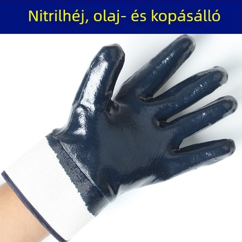 Hegesztéshez ipari karbantartási kesztyű nitrilbevonattal, olaj- és kopásálló, nem egyszer használható, háromszori ragasztási sorozat