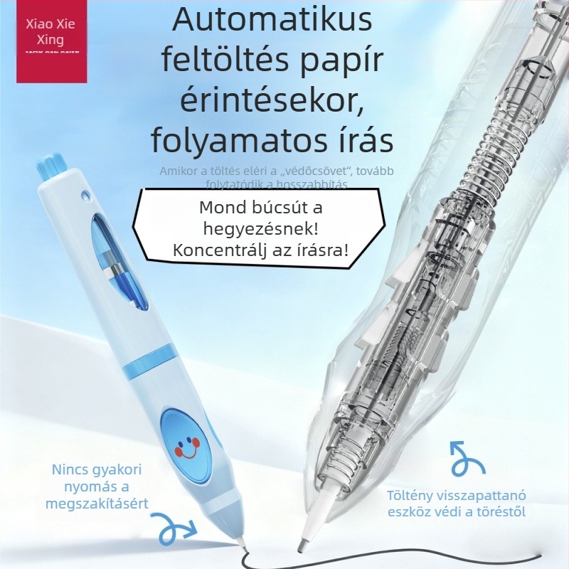 Lowercase Star mechanikus ceruza ZZW automatikus grafit adagolóval, ergonómikus fogás, hegyezés nélkül